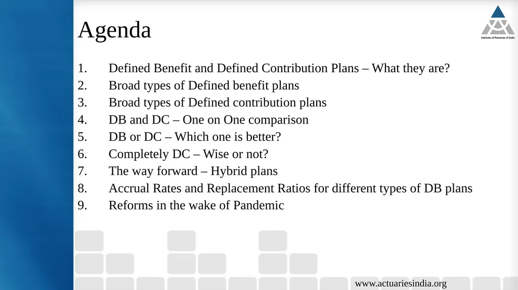 18th Current Issues in Retirement Benefits Online - slide 6 of 27