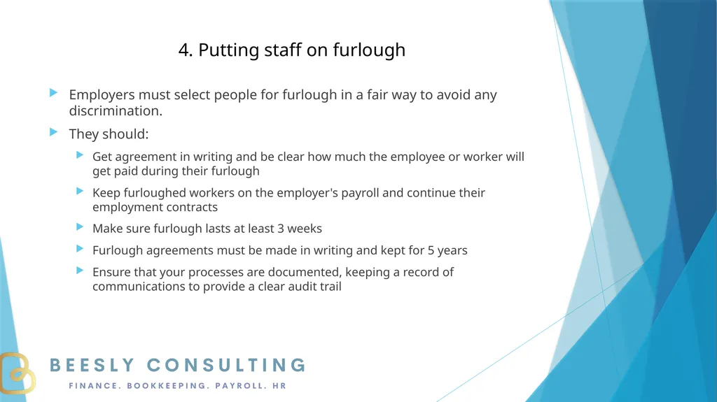 FURLOUGH 15 steps to getting it right 1. What is - slide 6 of 19