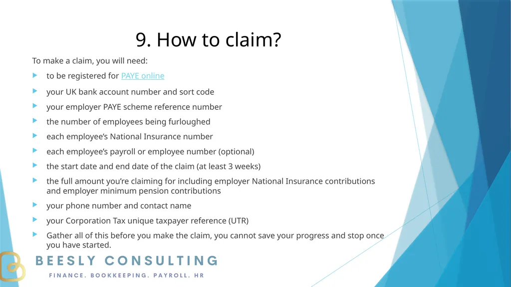FURLOUGH 15 steps to getting it right 1. What is - slide 12 of 19