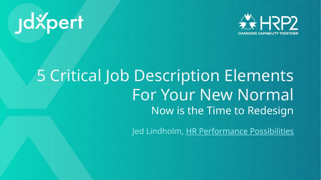 5 Critical Job Description Elements For Your New - slide 2 of 23