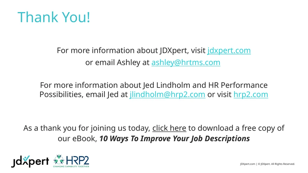 5 Critical Job Description Elements For Your New - slide 23 of 23