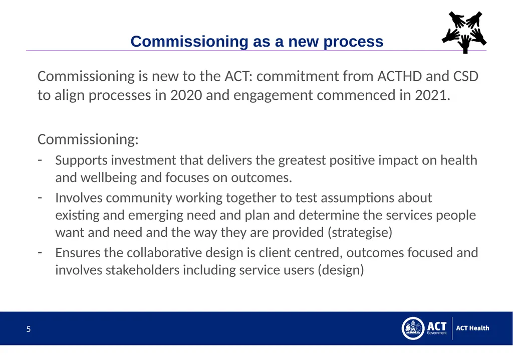 ACTHD ATOD Commissioning Processes, contracts and - slide 5 of 8