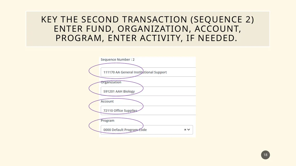 Finance self service journal entry training - slide 18 of 63