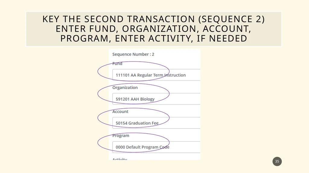 Finance self service journal entry training - slide 35 of 63