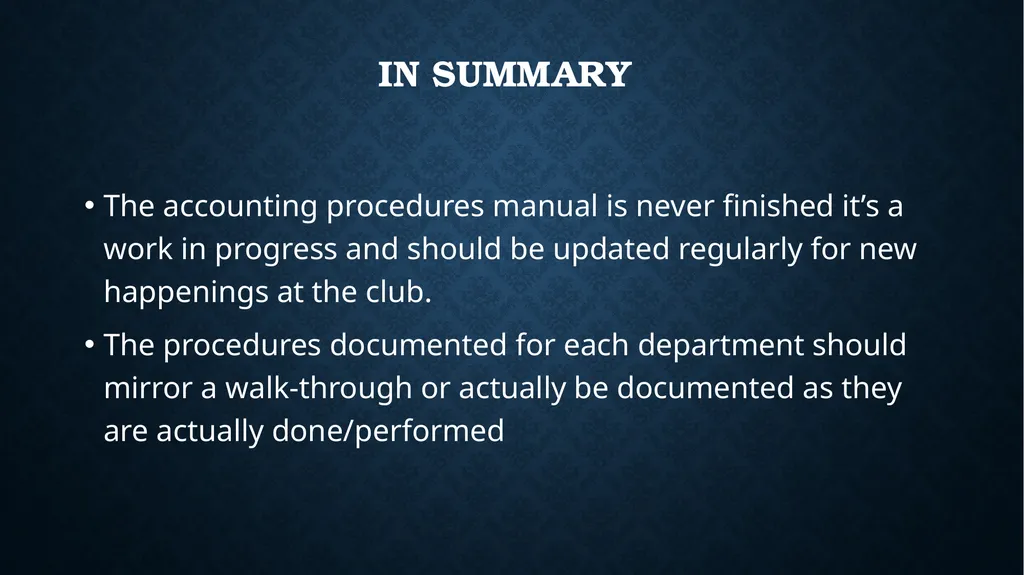Preparing An Accounting Procedures Manual By John - slide 26 of 26