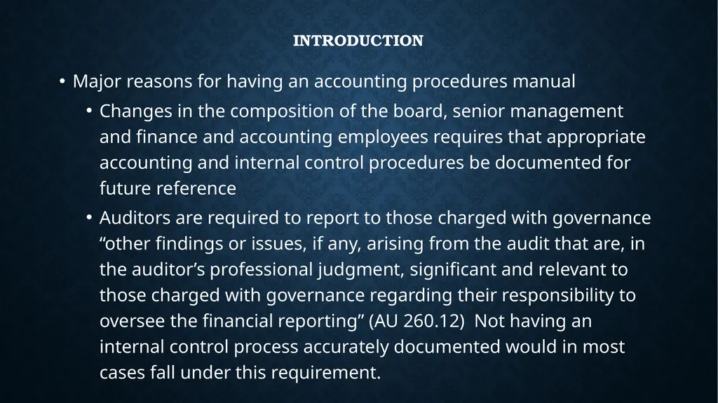 Preparing An Accounting Procedures Manual By John - slide 3 of 26