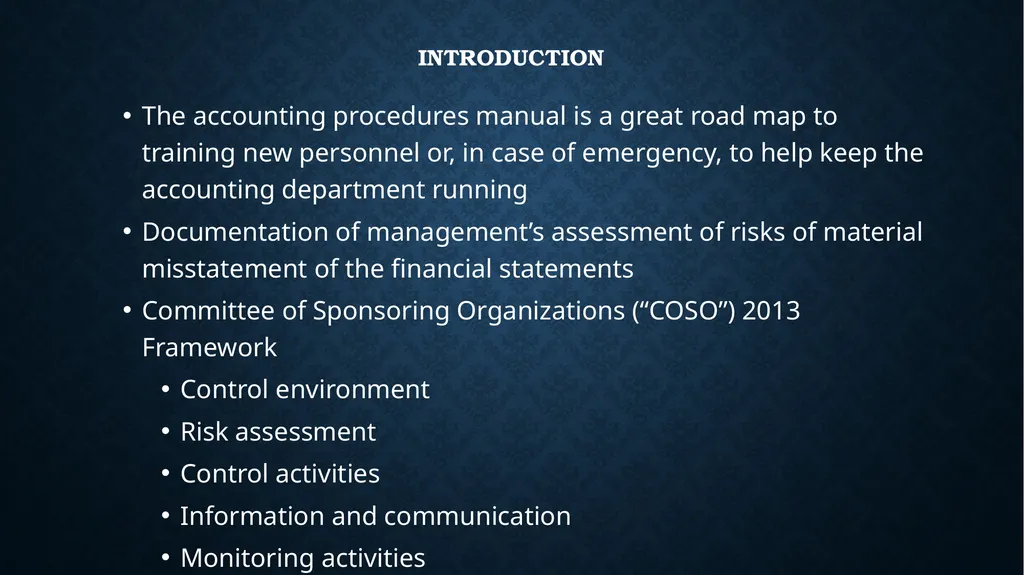 Preparing An Accounting Procedures Manual By John - slide 4 of 26