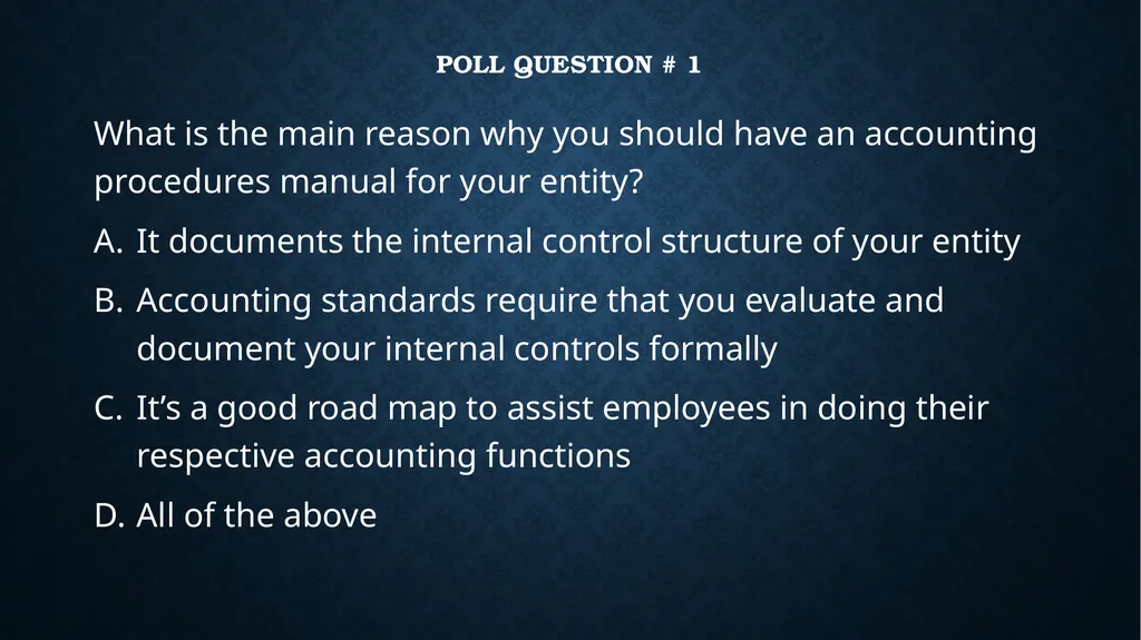 Preparing An Accounting Procedures Manual By John - slide 5 of 26