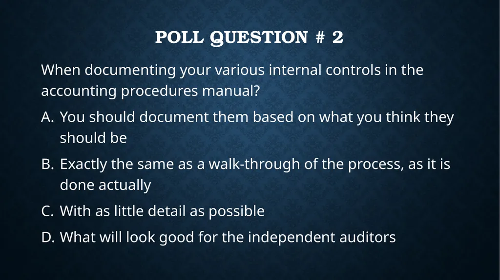 Preparing An Accounting Procedures Manual By John - slide 9 of 26
