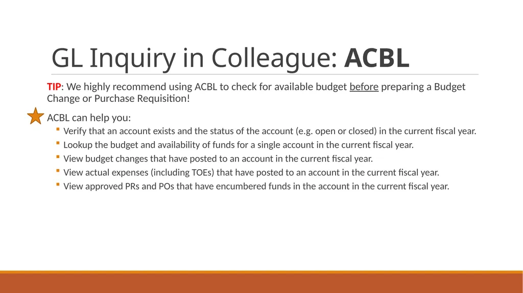 General Ledger Training Cloud Ellucian Colleague - slide 10 of 46
