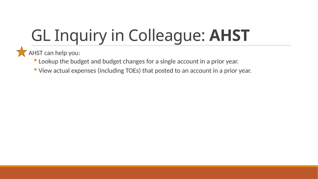 General Ledger Training Cloud Ellucian Colleague - slide 14 of 46