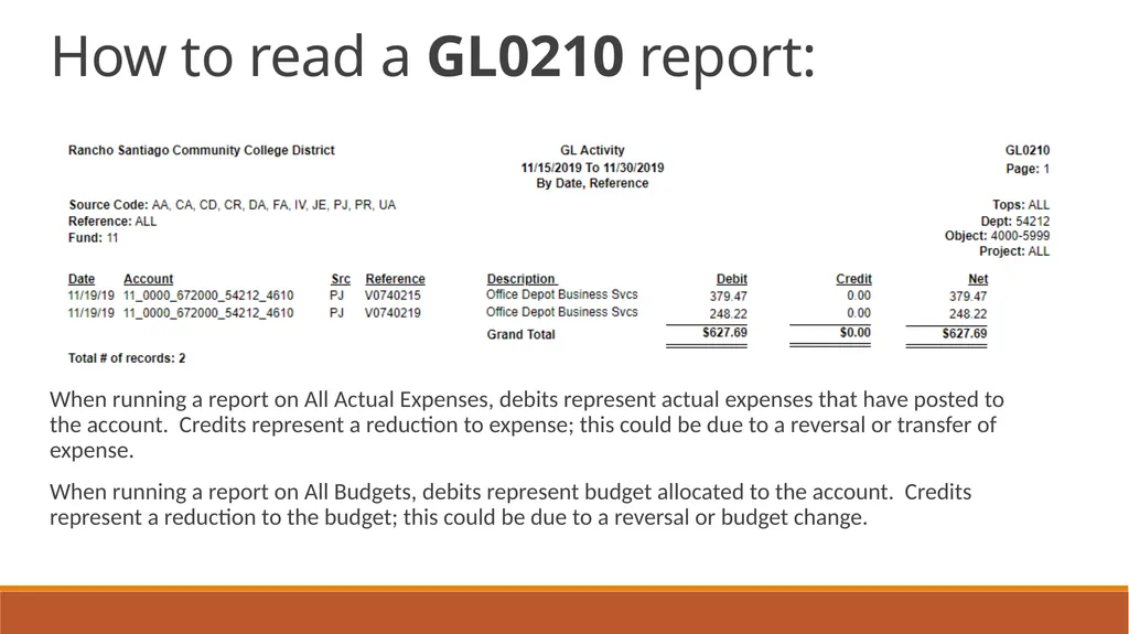 General Ledger Training Cloud Ellucian Colleague - slide 32 of 46