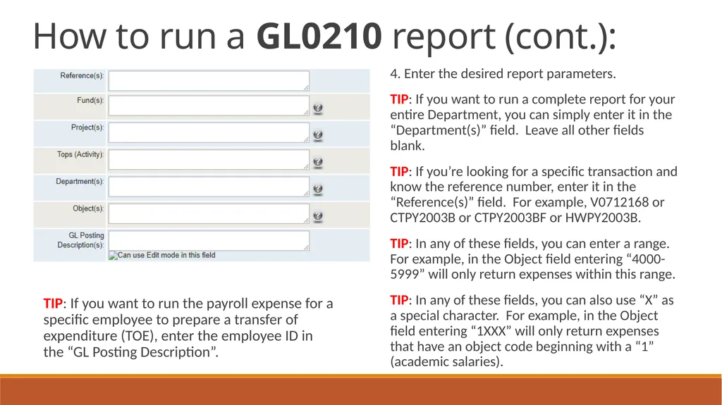 General Ledger Training Cloud Ellucian Colleague - slide 30 of 46
