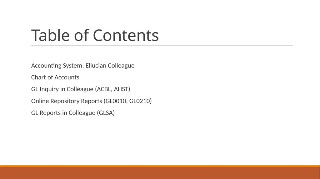 General Ledger Training Cloud Ellucian Colleague - slide 2 of 46