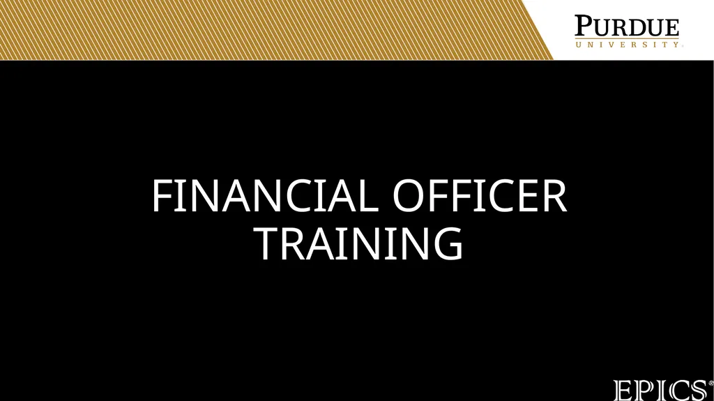 Financial officer Training Your role as the - slide 1 of 21