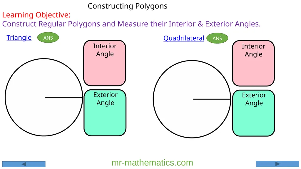 Recapping: Properties of shapes Organise these - slide 2 of 10