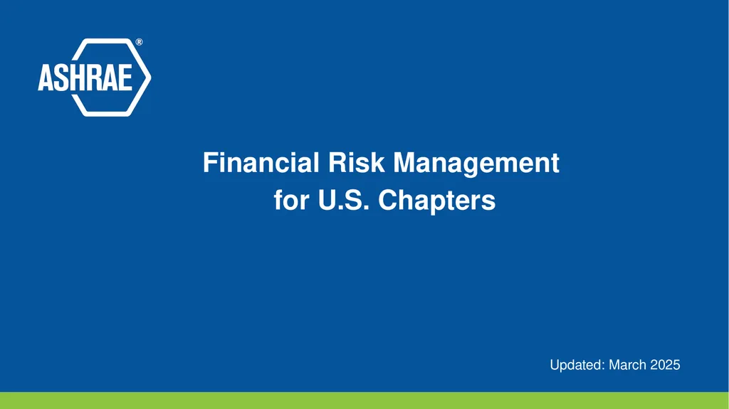 Financial Risk Management for U.S. Chapters - slide 1 of 32