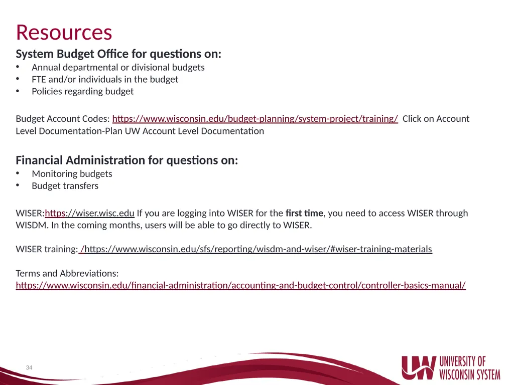 UW System Administration Budget Basics and - slide 34 of 35