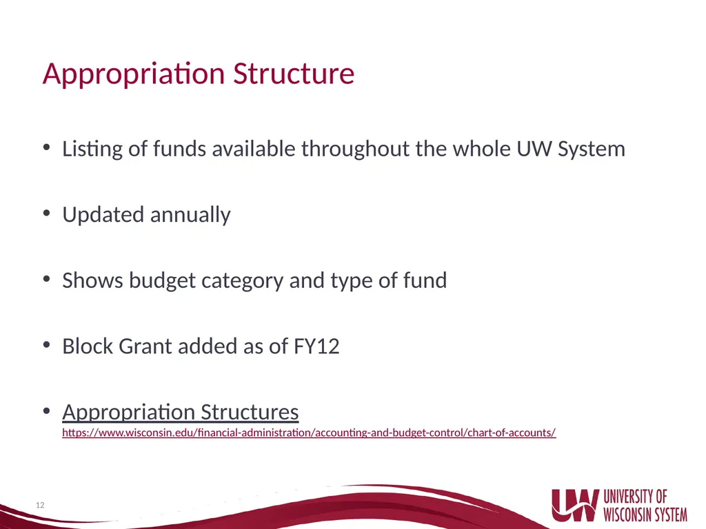UW System Administration Budget Basics and - slide 12 of 35