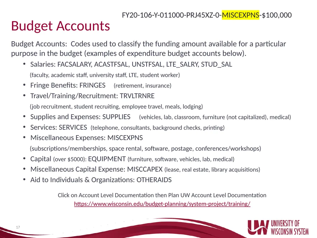 UW System Administration Budget Basics and - slide 17 of 35