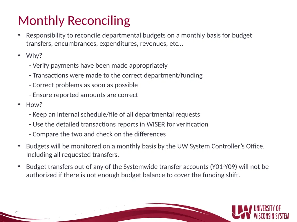 UW System Administration Budget Basics and - slide 21 of 35