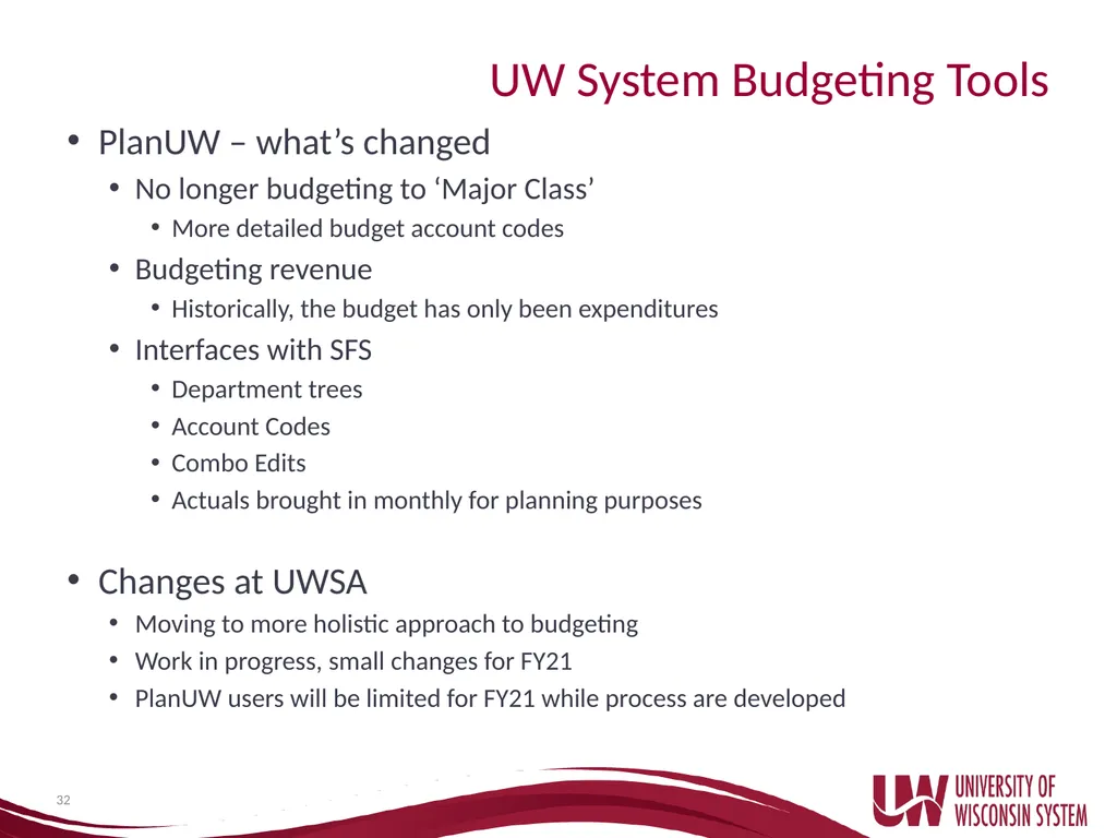 UW System Administration Budget Basics and - slide 32 of 35