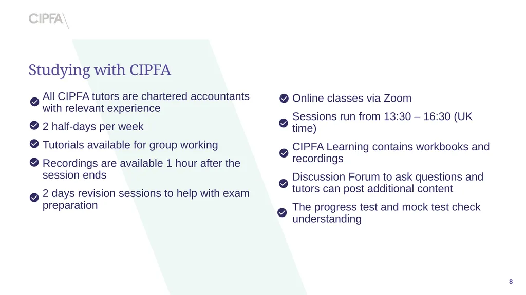 202 CIPFA Professional Accountancy Qualification - slide 8 of 15