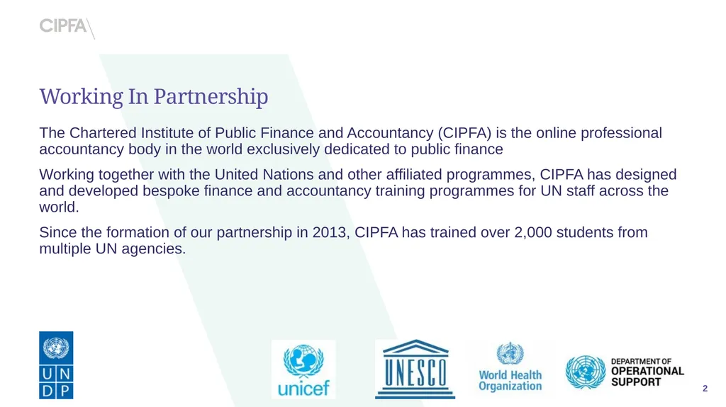 202 CIPFA Professional Accountancy Qualification - slide 2 of 15