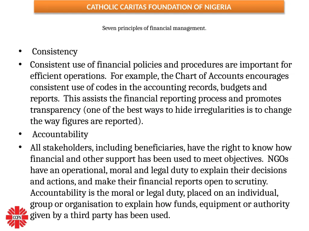 FINANCIAL MANAGEMENT ESSENTIALS FOR NGOs ( Adapted - slide 25 of 31