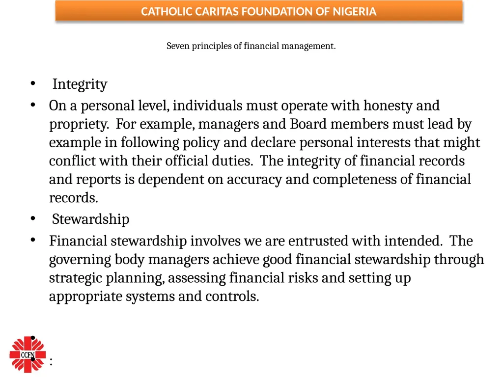 FINANCIAL MANAGEMENT ESSENTIALS FOR NGOs ( Adapted - slide 27 of 31