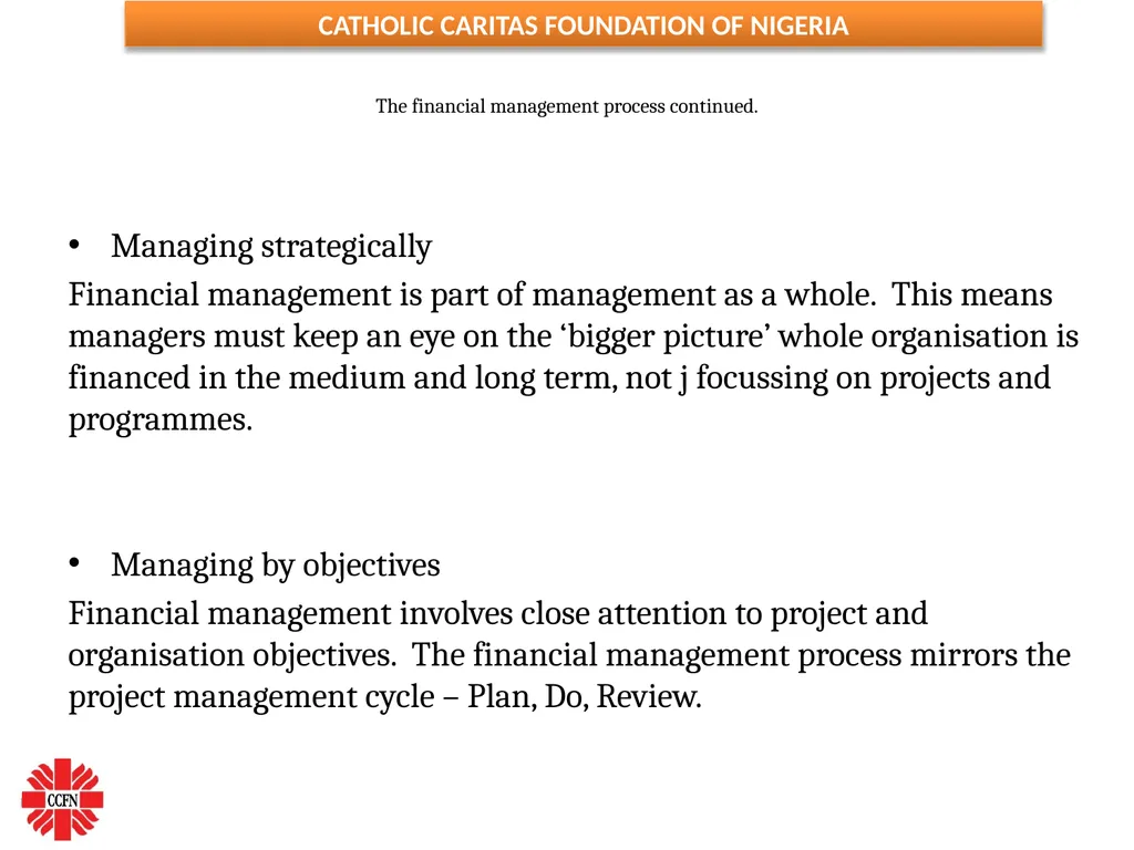 FINANCIAL MANAGEMENT ESSENTIALS FOR NGOs ( Adapted - slide 11 of 31