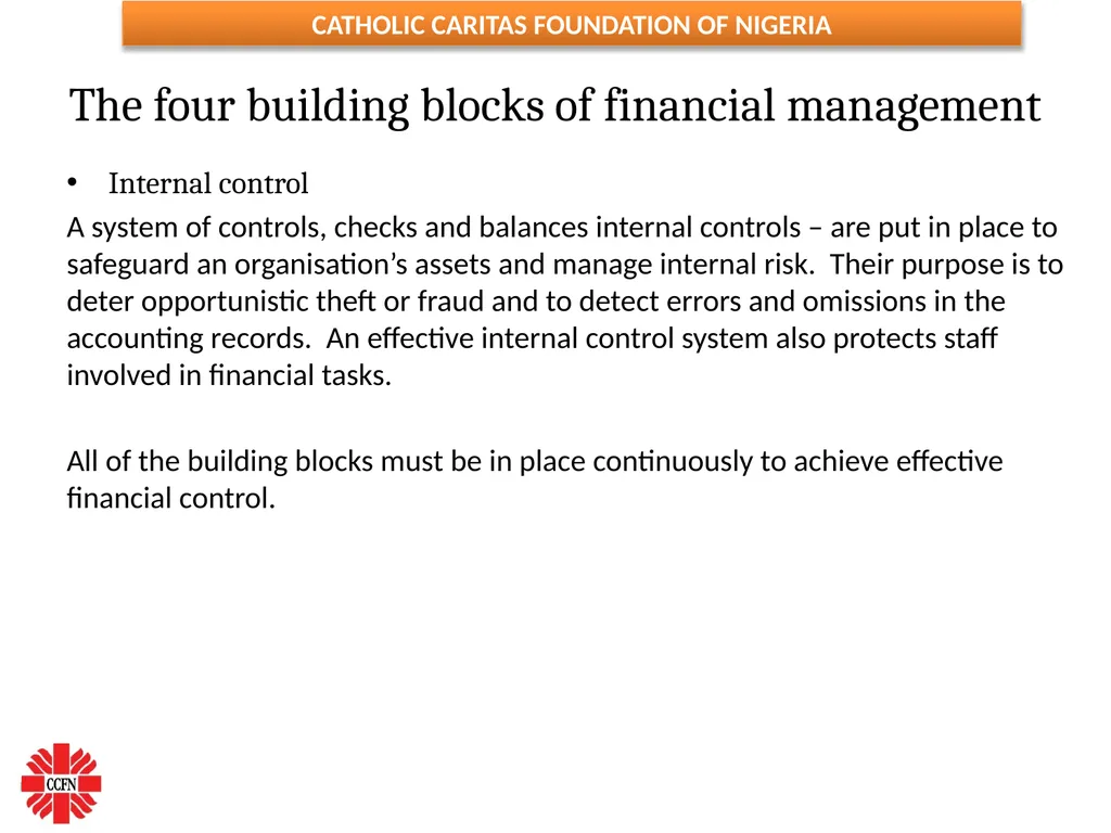 FINANCIAL MANAGEMENT ESSENTIALS FOR NGOs ( Adapted - slide 31 of 31