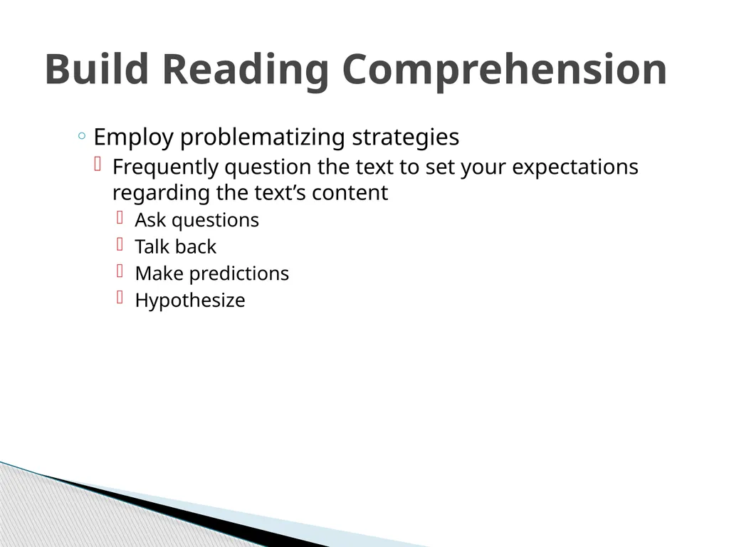 Building Reading Comprehension Jeff Minneti - slide 7 of 17