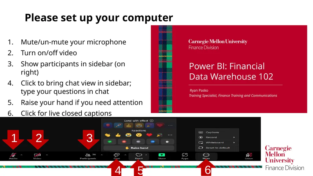 Please set up your computer Mute/un-mute your - slide 1 of 14