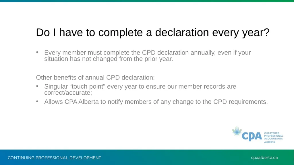Retirement and Continuing Professional Development - slide 7 of 8