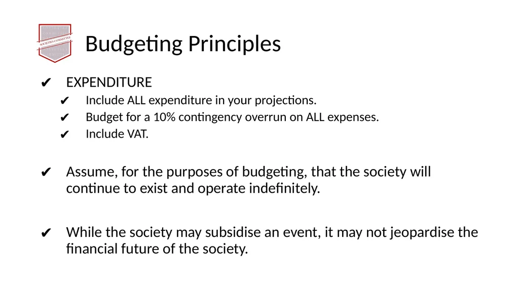 Society Treasurer’s Training 2021 - 2022 - slide 21 of 43