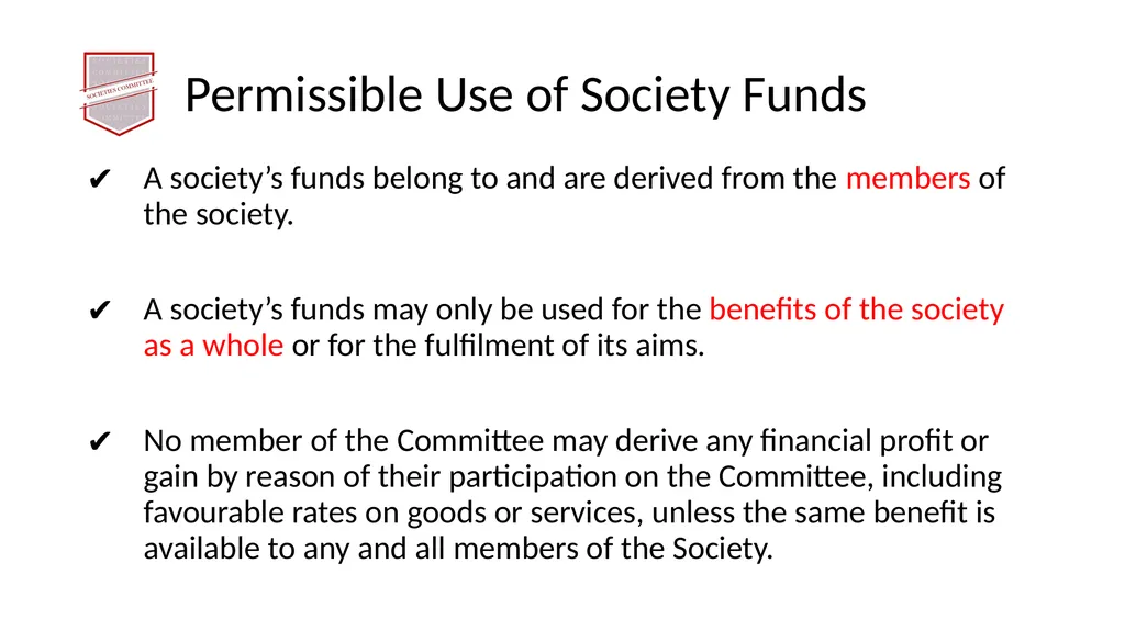 Society Treasurer’s Training 2021 - 2022 - slide 13 of 43