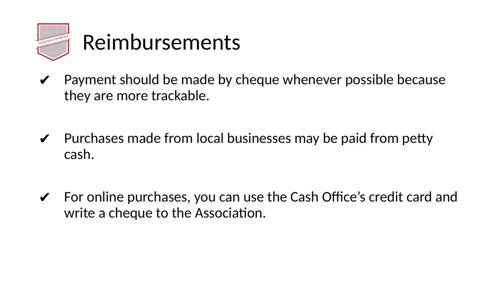 Society Treasurer’s Training 2021 - 2022 - slide 16 of 43