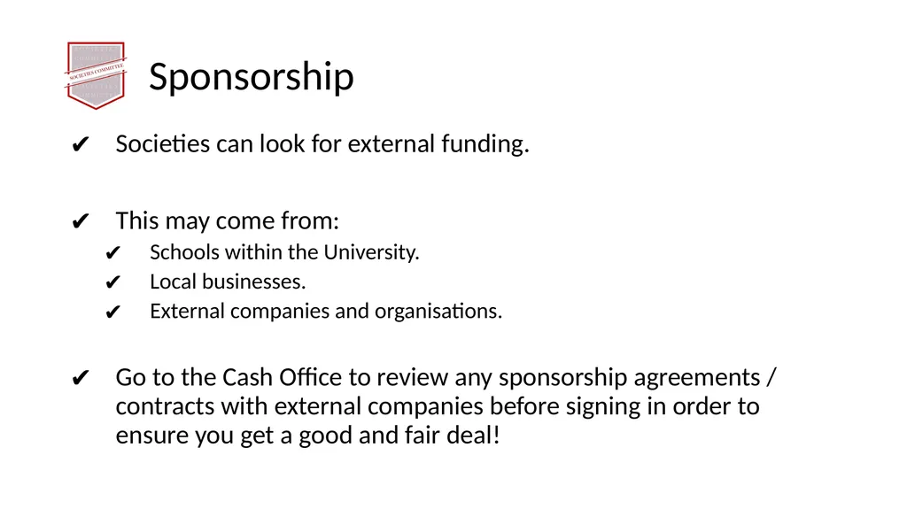 Society Treasurer’s Training 2021 - 2022 - slide 24 of 43