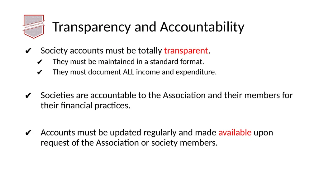Society Treasurer’s Training 2021 - 2022 - slide 14 of 43