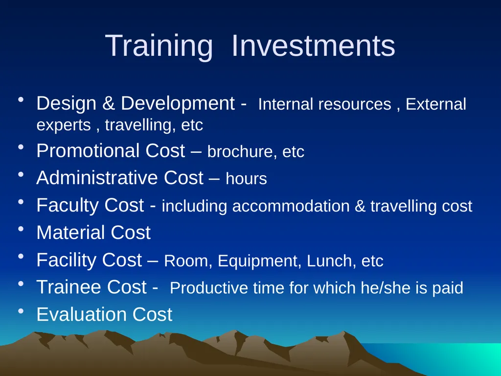 Human Resource Accounting for Training & - slide 22 of 61