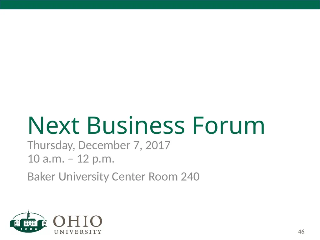 Business Forum October 10, 2017 2-4 p.m. HRTC - slide 46 of 53
