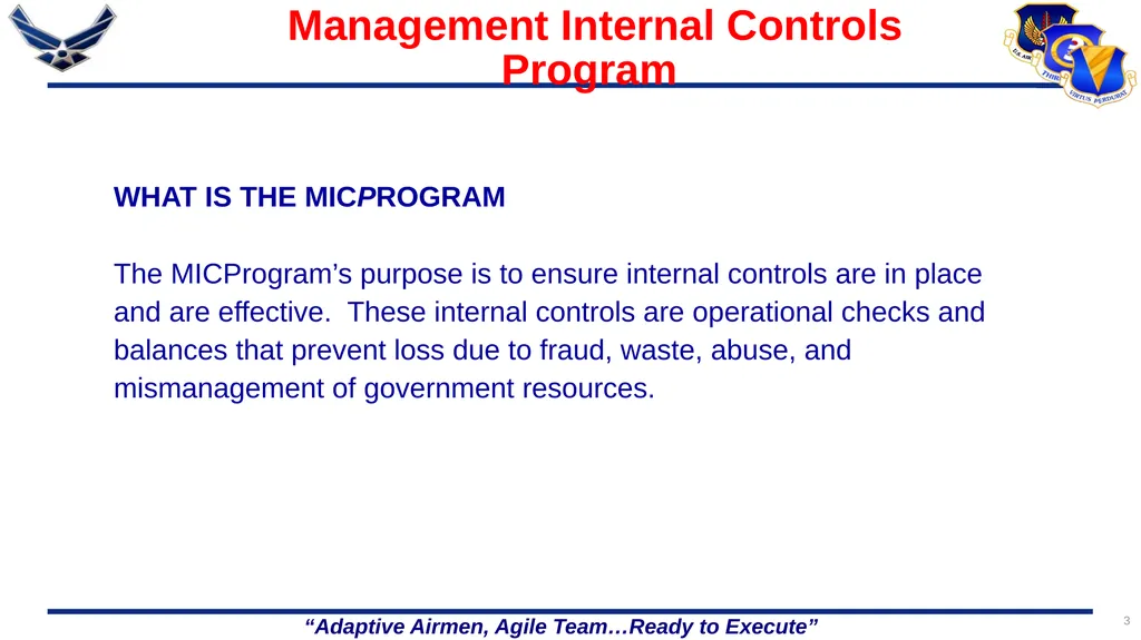 1 86 FSS/FSR Resource Protection Internal Controls - slide 3 of 26