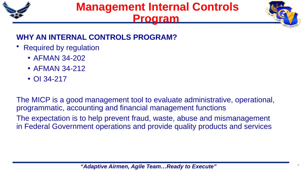 1 86 FSS/FSR Resource Protection Internal Controls - slide 4 of 26