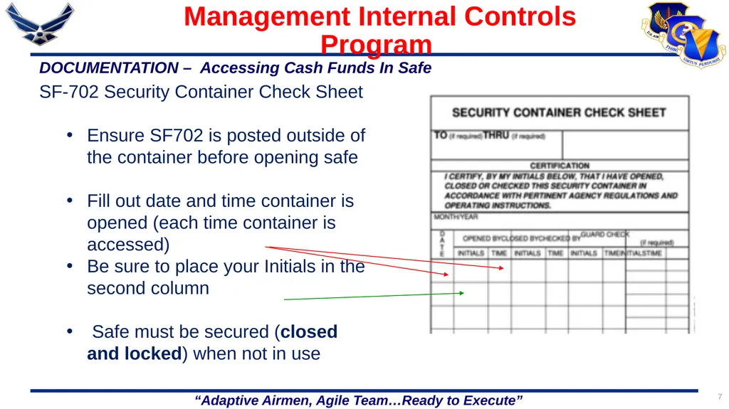 1 86 FSS/FSR Resource Protection Internal Controls - slide 7 of 26