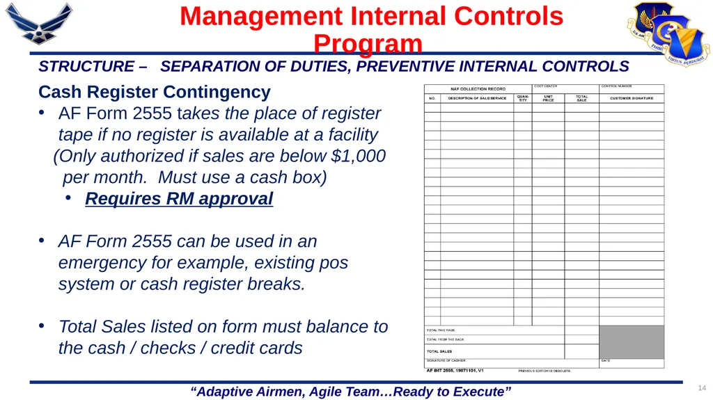 1 86 FSS/FSR Resource Protection Internal Controls - slide 14 of 26