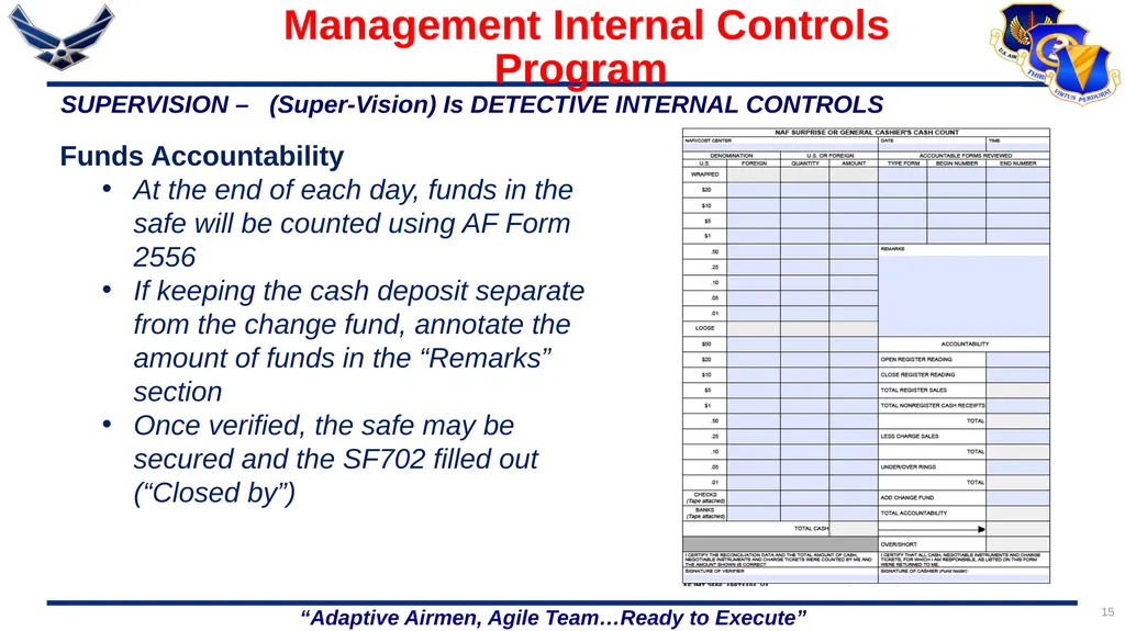 1 86 FSS/FSR Resource Protection Internal Controls - slide 15 of 26