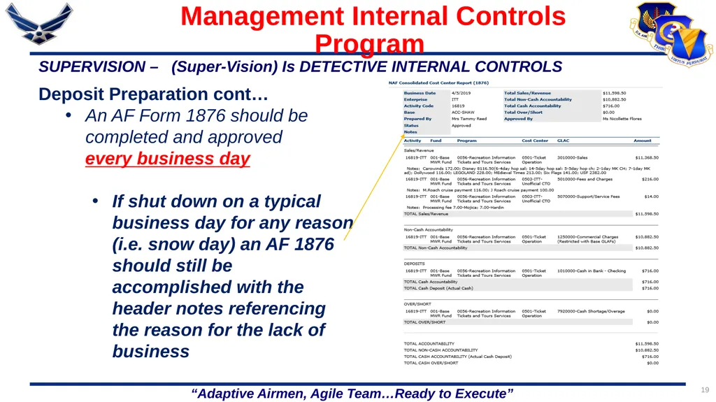 1 86 FSS/FSR Resource Protection Internal Controls - slide 19 of 26