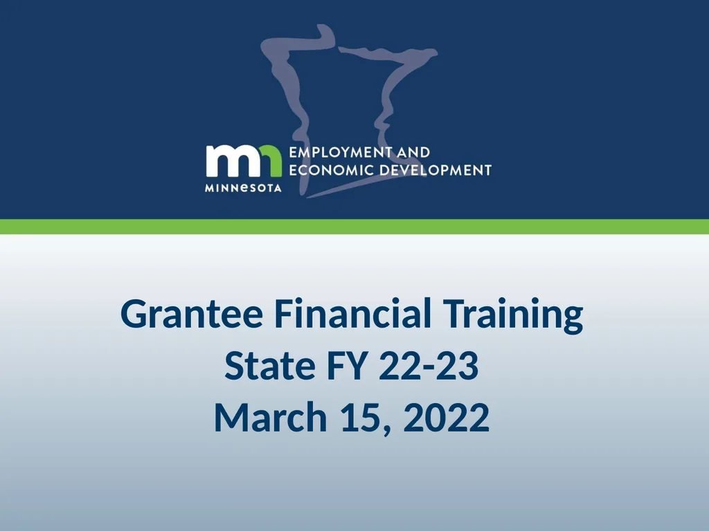 Grantee Financial Training State FY 22-23 March - slide 1 of 57