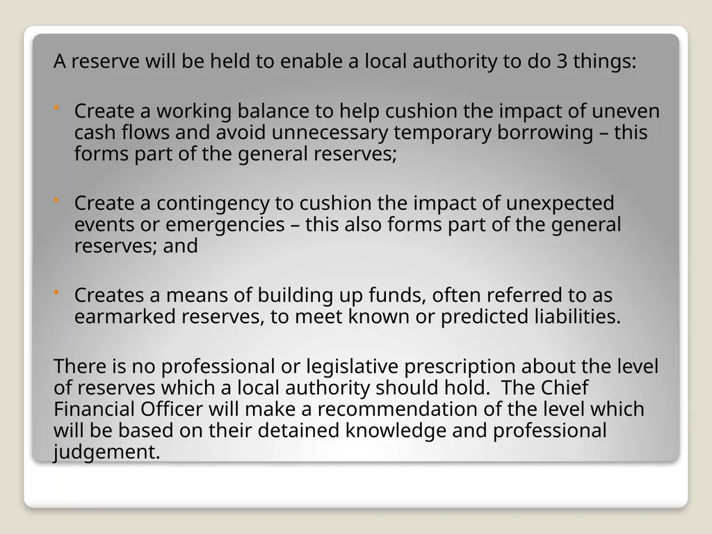 Local Government Finance Introduction Local - slide 22 of 41